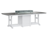 Berlin Gardens Garden Classic 44" x 96" Rectangular Fire Bar Table with Hammered Top