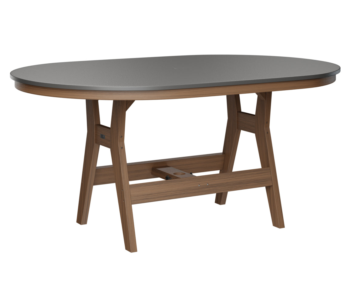 Berlin Gardens Harbor Counter Tables 44" x 64" Oblong Counter Table with Hammered Top