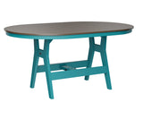 Berlin Gardens Harbor Counter Tables 44" x 64" Oblong Counter Table with Hammered Top