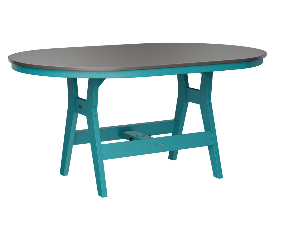 Berlin Gardens Harbor Counter Tables 44" x 64" Oblong Counter Table with Hammered Top