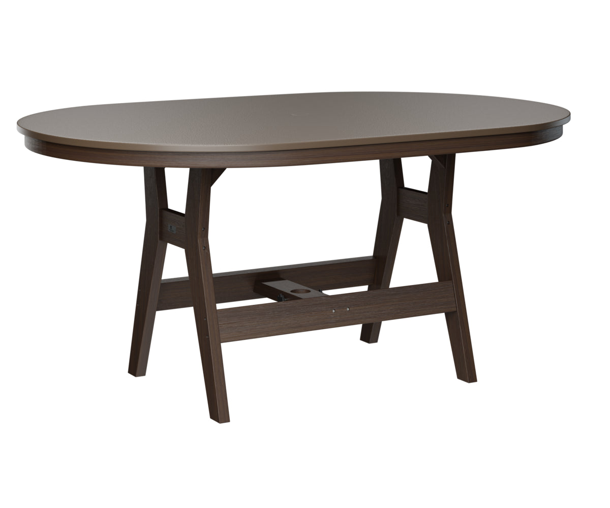 Berlin Gardens Harbor Counter Tables 44" x 64" Oblong Counter Table with Hammered Top