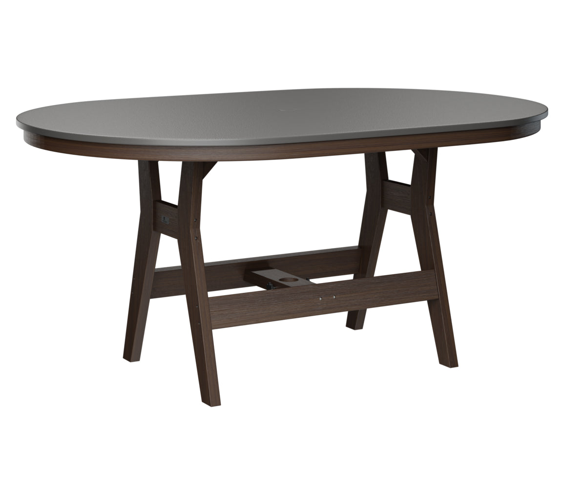 Berlin Gardens Harbor Counter Tables 44" x 64" Oblong Counter Table with Hammered Top