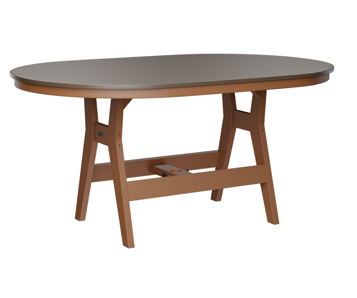 Berlin Gardens Harbor Counter Tables 44" x 64" Oblong Counter Table with Hammered Top