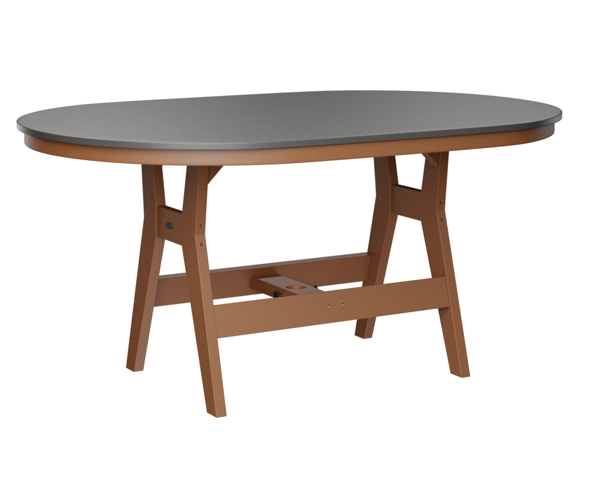 Berlin Gardens Harbor Counter Tables 44" x 64" Oblong Counter Table with Hammered Top