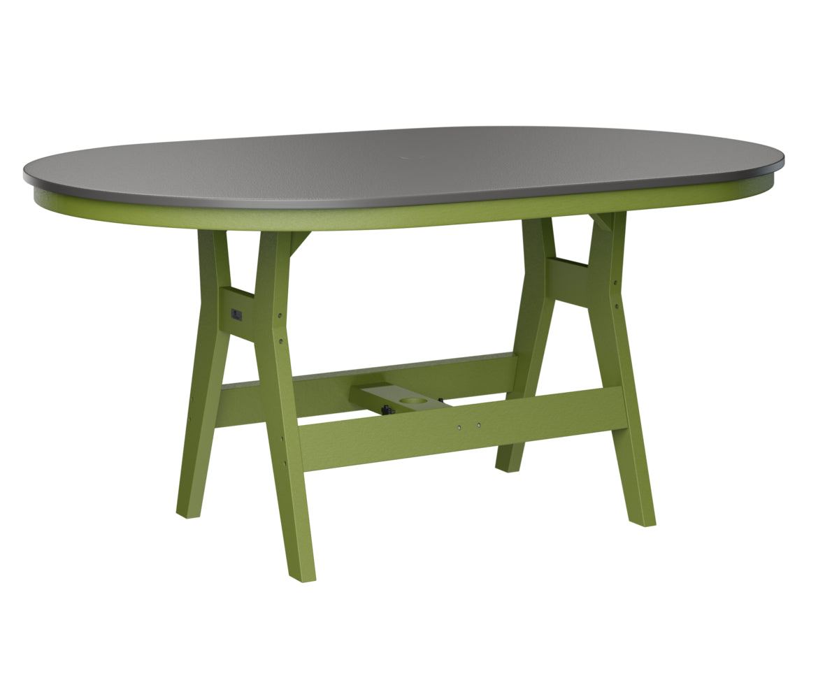 Berlin Gardens Harbor Counter Tables 44" x 64" Oblong Counter Table with Hammered Top