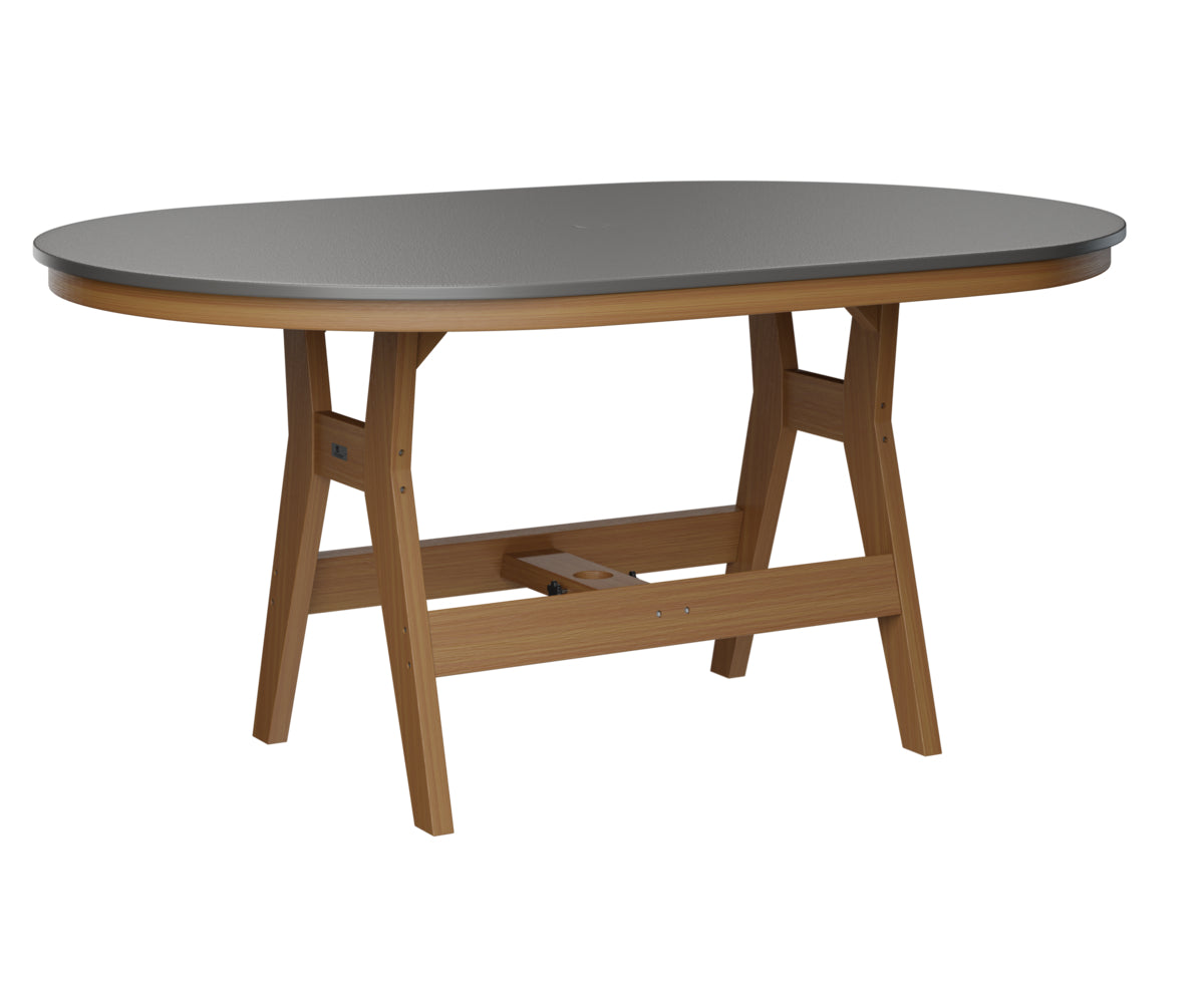 Berlin Gardens Harbor Counter Tables 44" x 64" Oblong Counter Table with Hammered Top
