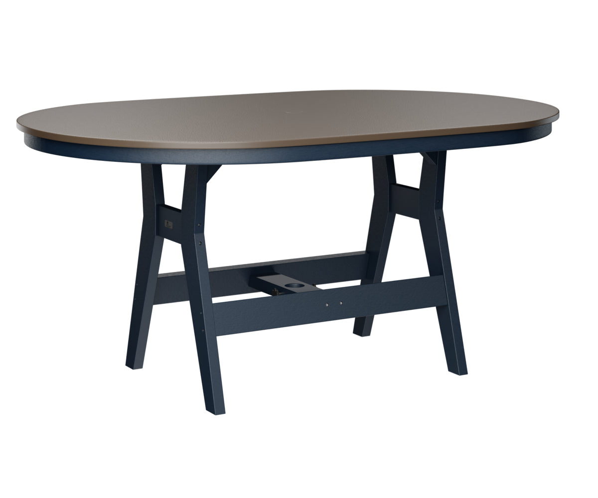 Berlin Gardens Harbor Counter Tables 44" x 64" Oblong Counter Table with Hammered Top
