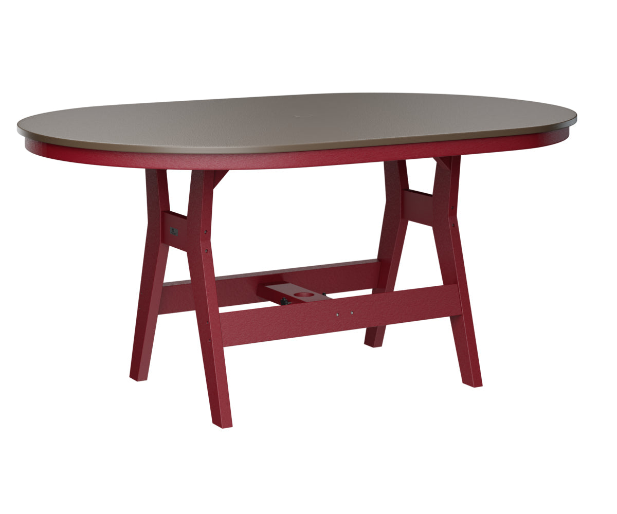 Berlin Gardens Harbor Counter Tables 44" x 64" Oblong Counter Table with Hammered Top