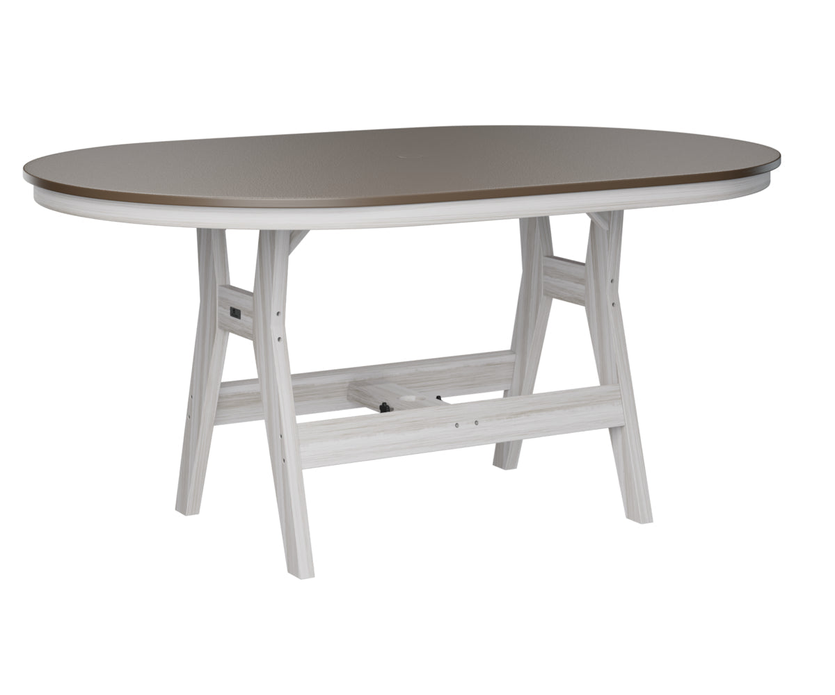 Berlin Gardens Harbor Bar Tables 44" x 64" Oblong Bar Table with Hammered Top