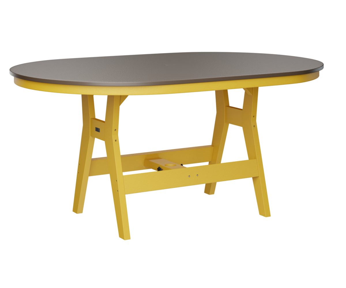 Berlin Gardens Harbor Dining Tables 44" x 64" Oblong Dining Table with Hammered Top