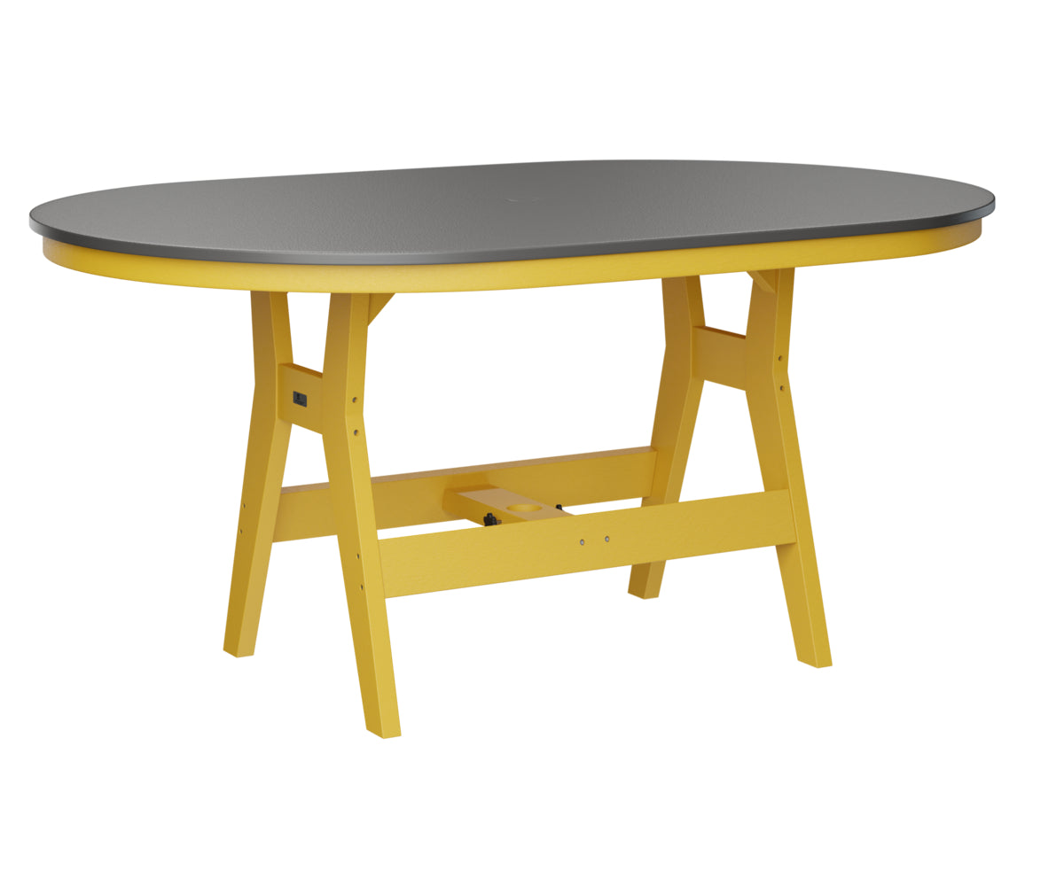 Berlin Gardens Harbor Dining Tables 44" x 64" Oblong Dining Table with Hammered Top