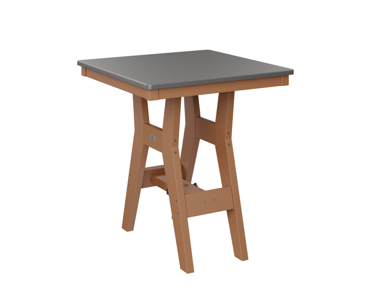 Berlin Gardens Harbor Dining Tables 28" Square Dining Table with Hammered Top