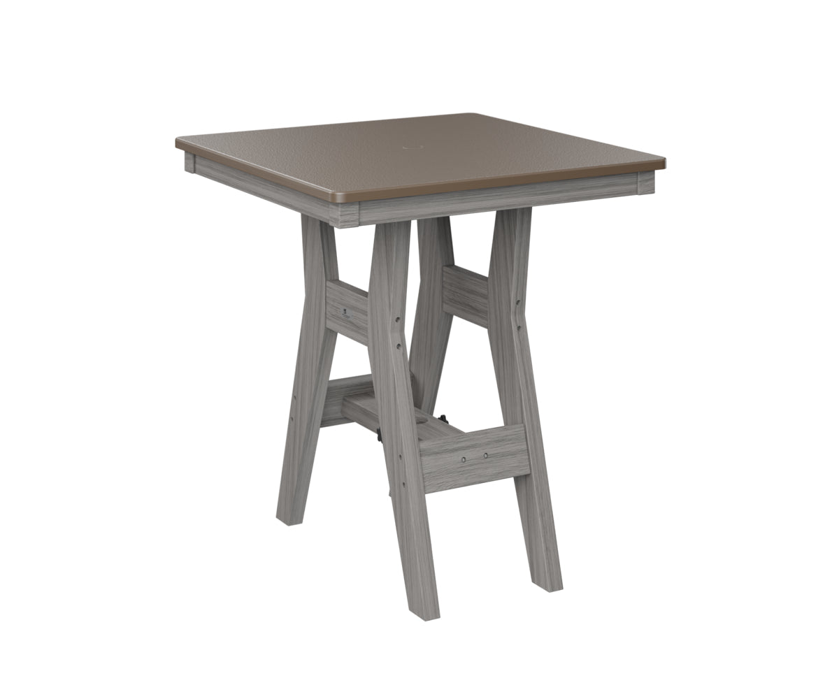 Berlin Gardens Harbor Dining Tables 28" Square Dining Table with Hammered Top