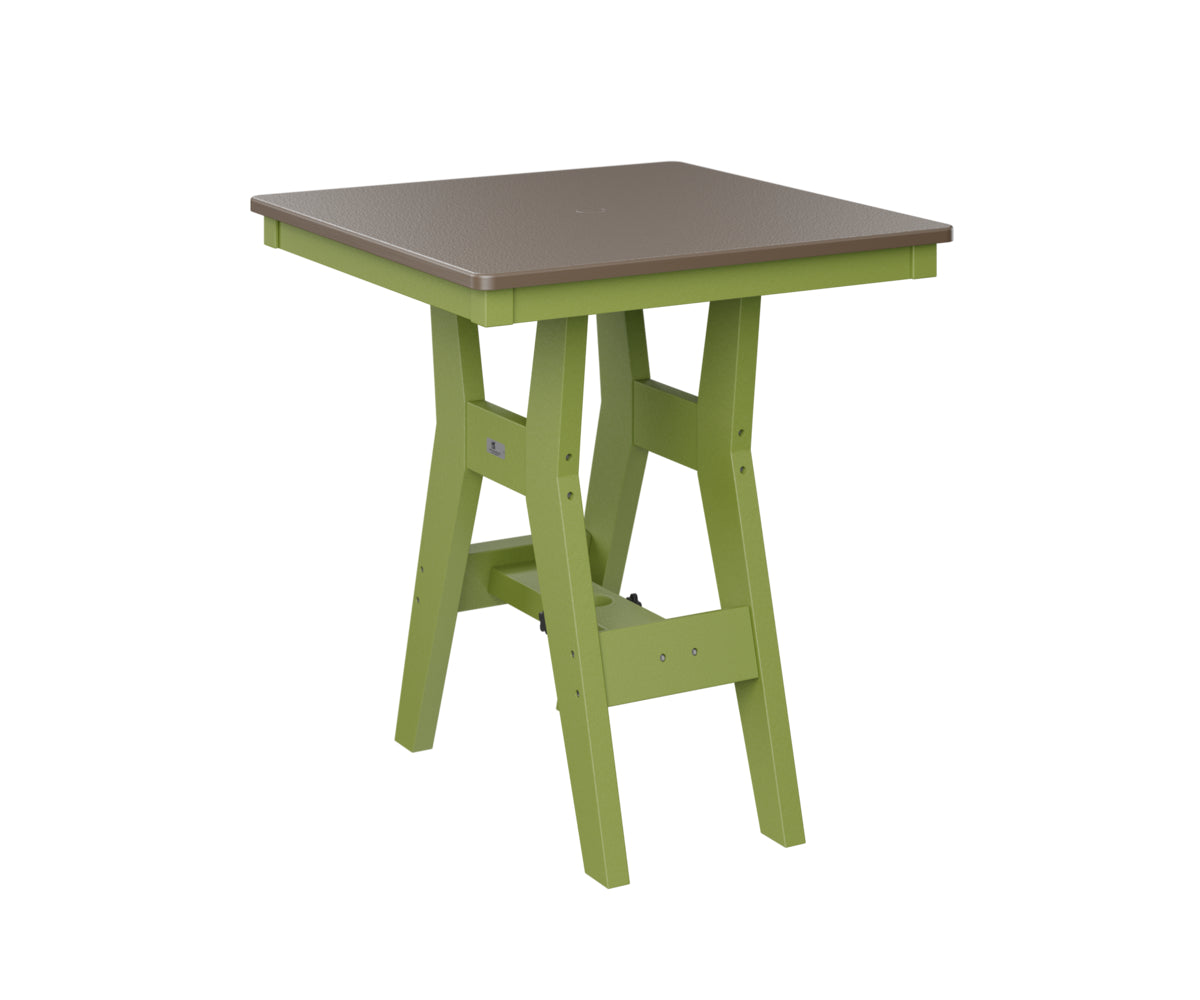 Berlin Gardens Harbor Dining Tables 28" Square Dining Table with Hammered Top