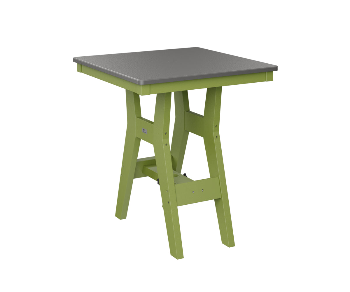 Berlin Gardens Harbor Dining Tables 28" Square Dining Table with Hammered Top