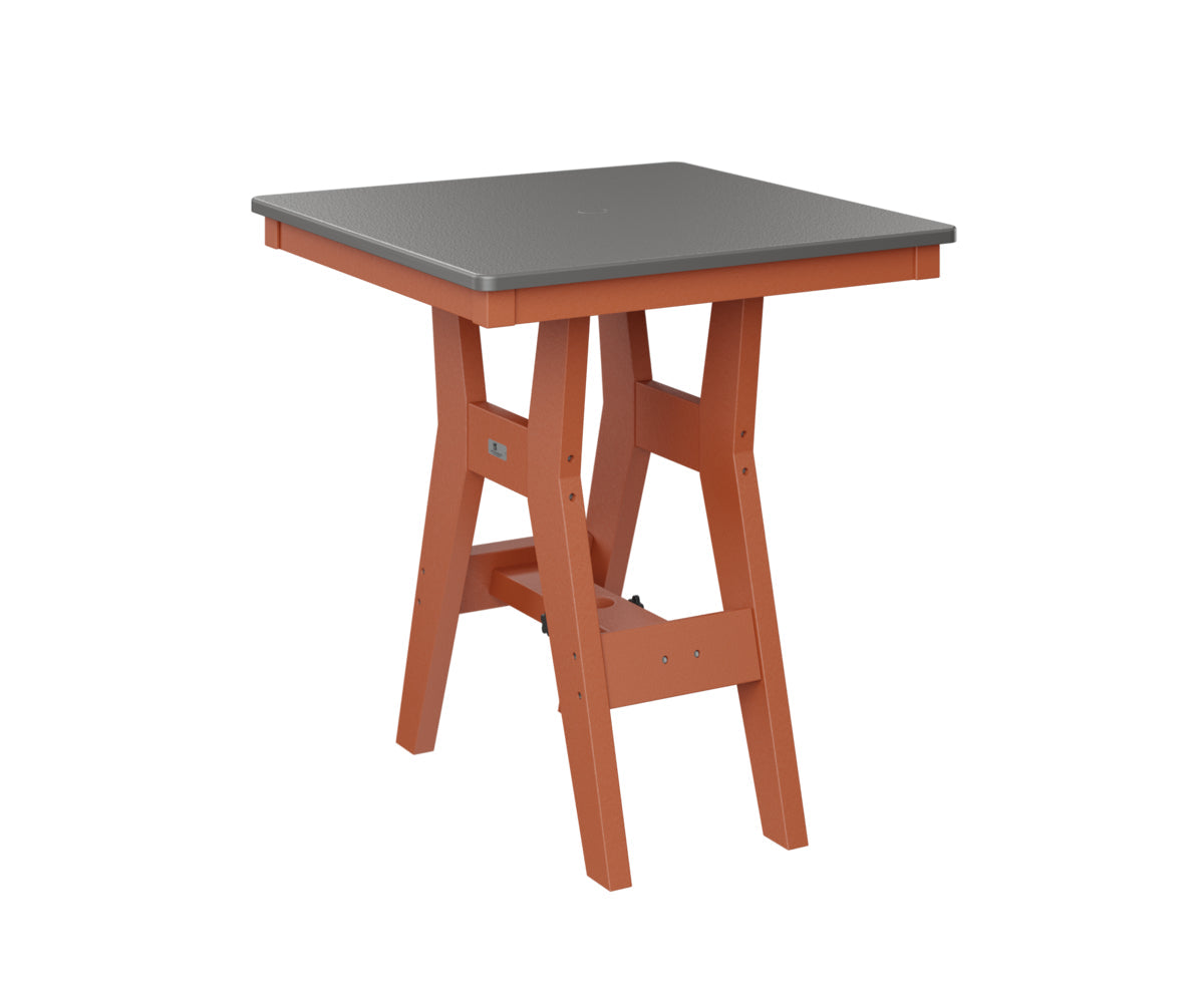 Berlin Gardens Harbor Dining Tables 28" Square Dining Table with Hammered Top