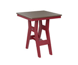 Berlin Gardens Harbor Counter Tables 28" Square Counter Table with Hammered Top