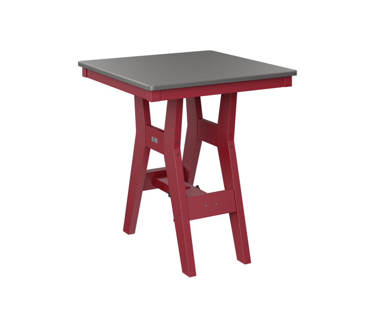 Berlin Gardens Harbor Dining Tables 28" Square Dining Table with Hammered Top
