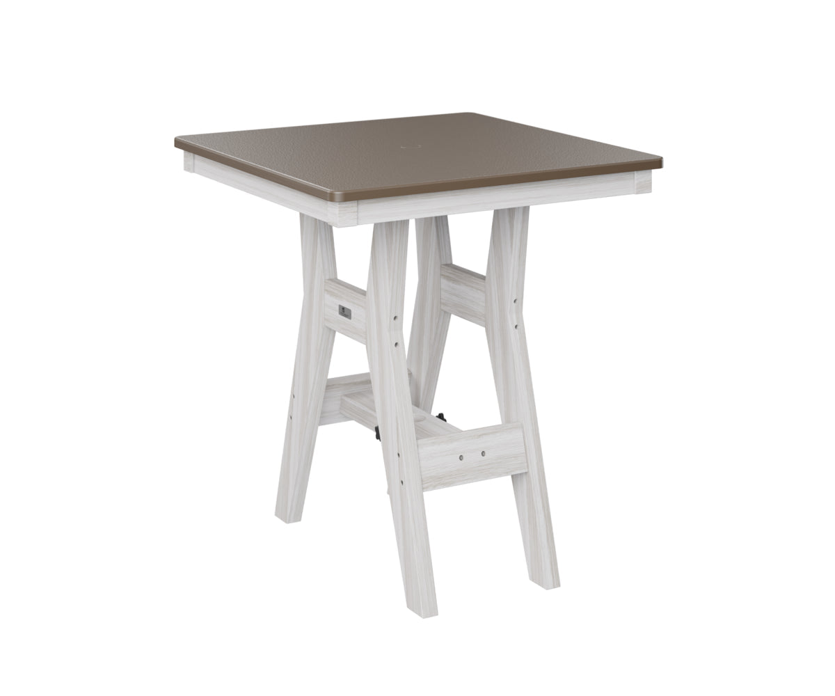 Berlin Gardens Harbor Counter Tables 28" Square Counter Table with Hammered Top