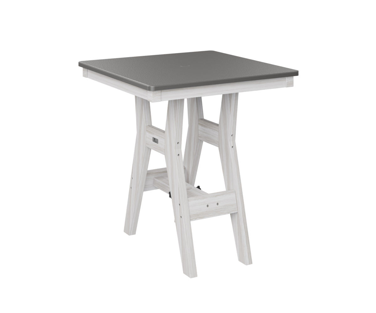 Berlin Gardens Harbor Dining Tables 28" Square Dining Table with Hammered Top