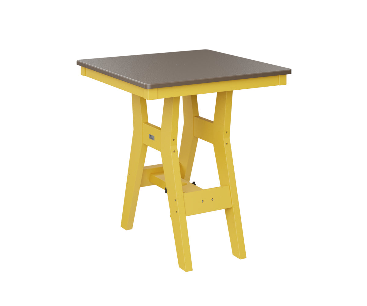 Berlin Gardens Harbor Dining Tables 28" Square Dining Table with Hammered Top