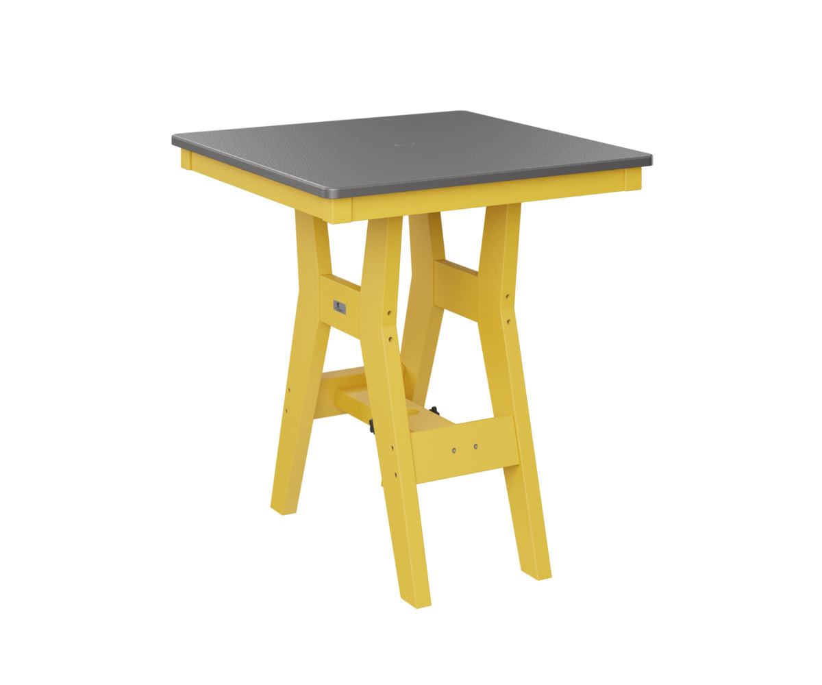 Berlin Gardens Harbor Dining Tables 28" Square Dining Table with Hammered Top
