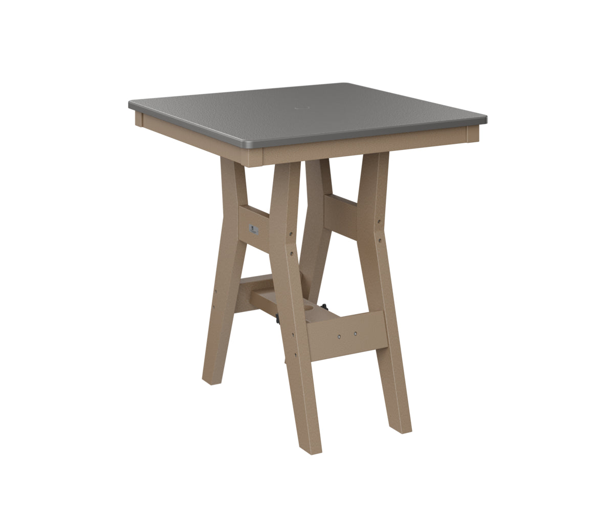 Berlin Gardens Harbor Counter Tables 28" Square Counter Table with Hammered Top