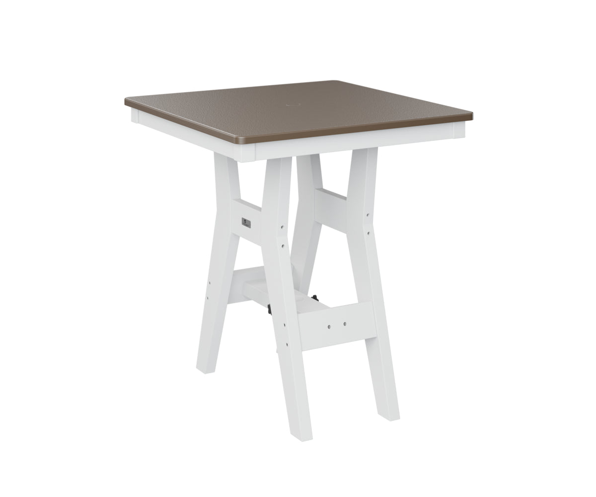Berlin Gardens Harbor Counter Tables 28" Square Counter Table with Hammered Top