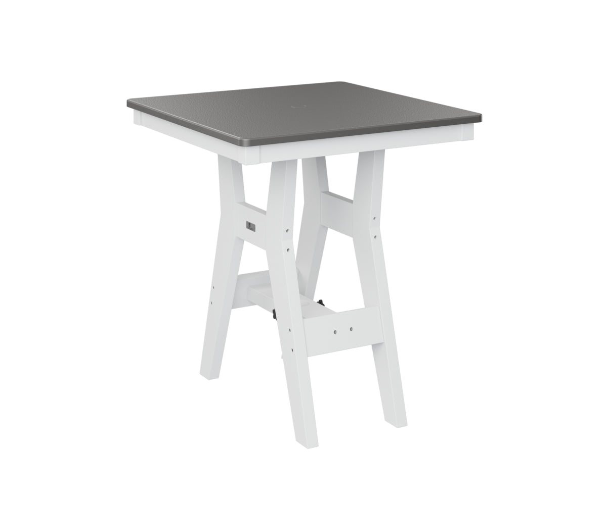 Berlin Gardens Harbor Counter Tables 28" Square Counter Table with Hammered Top
