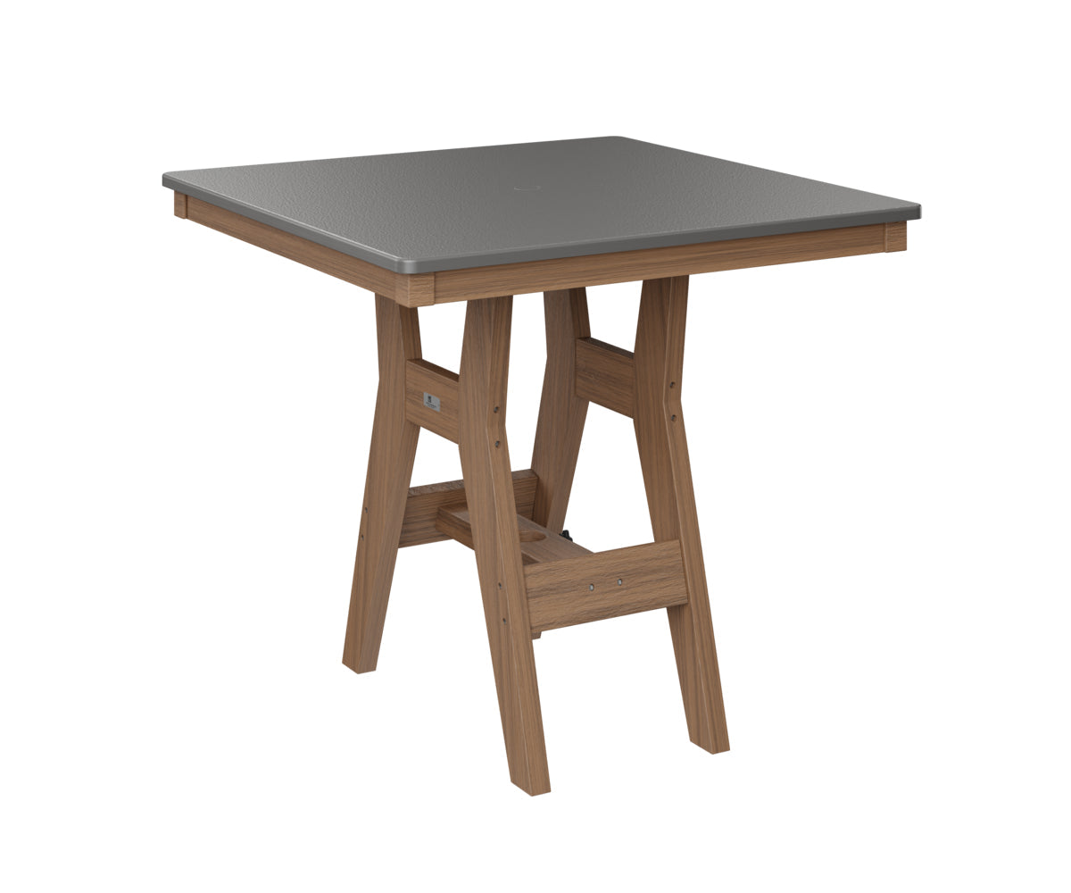 Berlin Gardens Harbor Counter Tables 33" Square Counter Table with Hammered Top