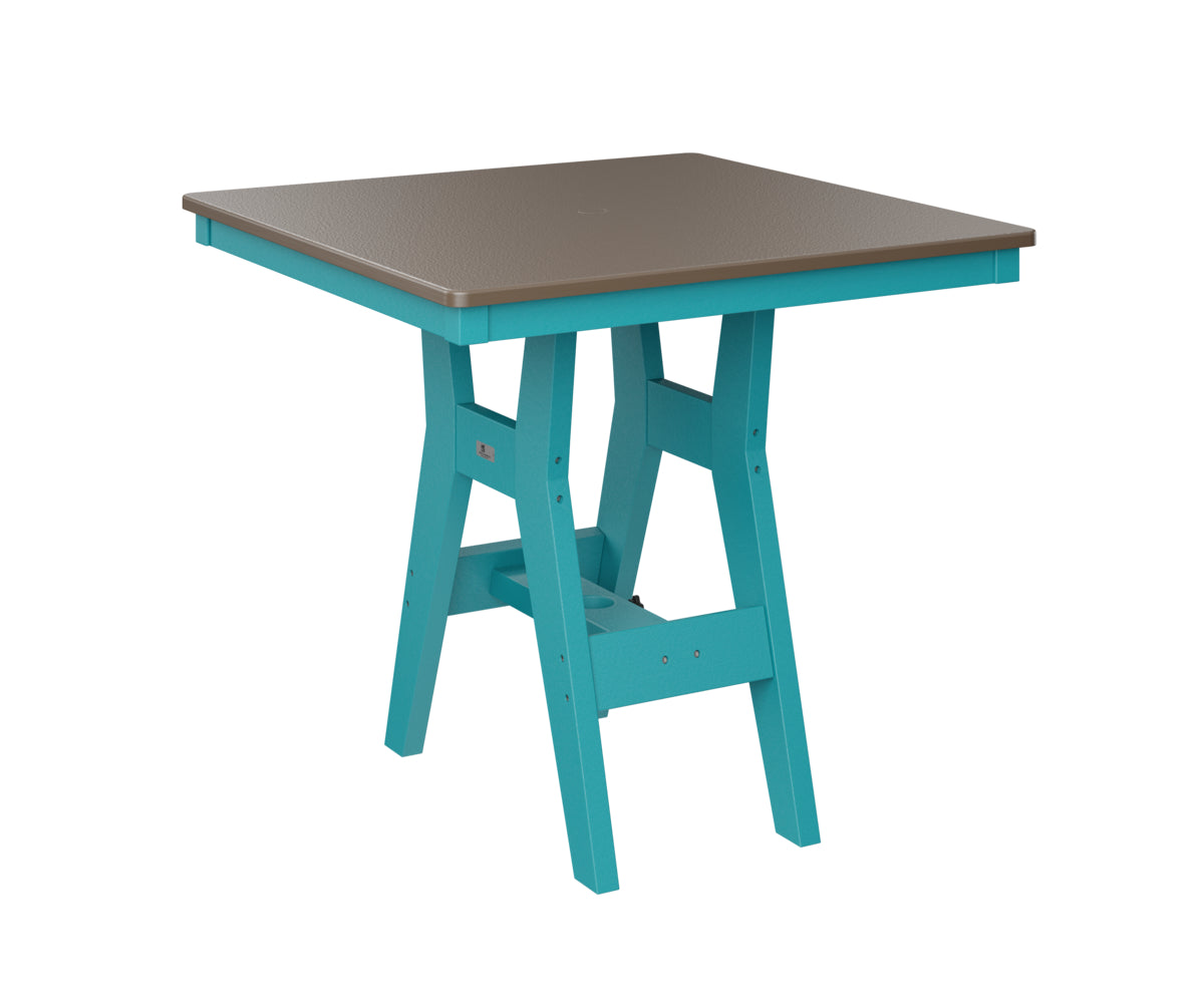 Berlin Gardens Harbor Counter Tables 33" Square Counter Table with Hammered Top