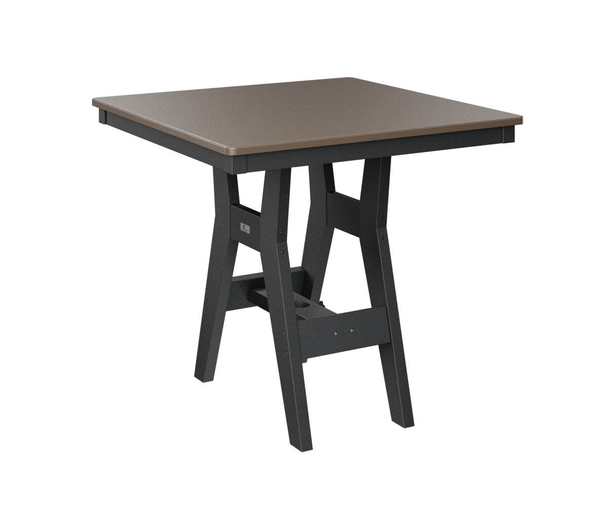 Berlin Gardens Harbor Counter Tables 33" Square Counter Table with Hammered Top