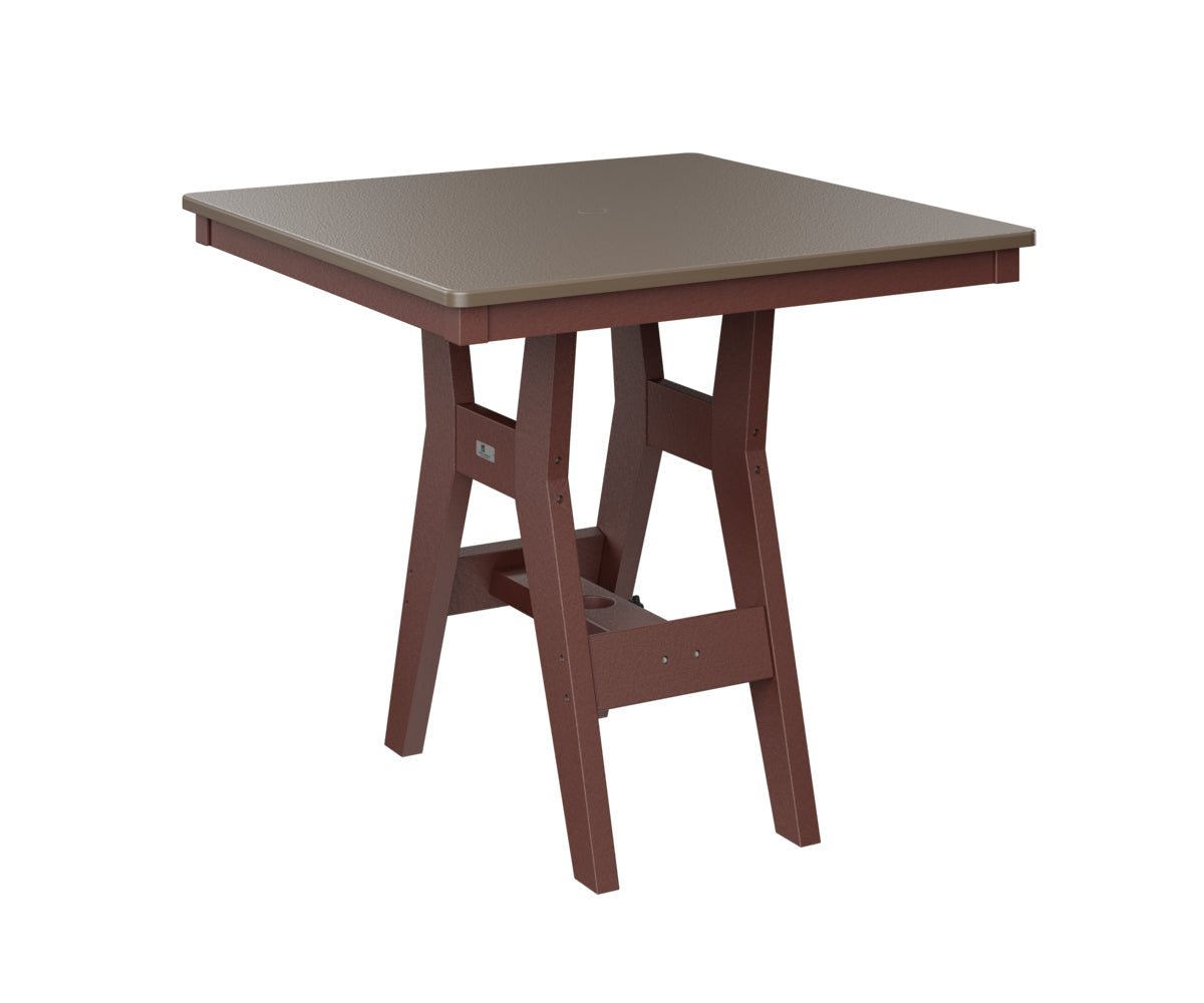 Berlin Gardens Harbor Counter Tables 33" Square Counter Table with Hammered Top