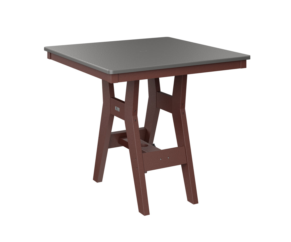 Berlin Gardens Harbor Counter Tables 33" Square Counter Table with Hammered Top