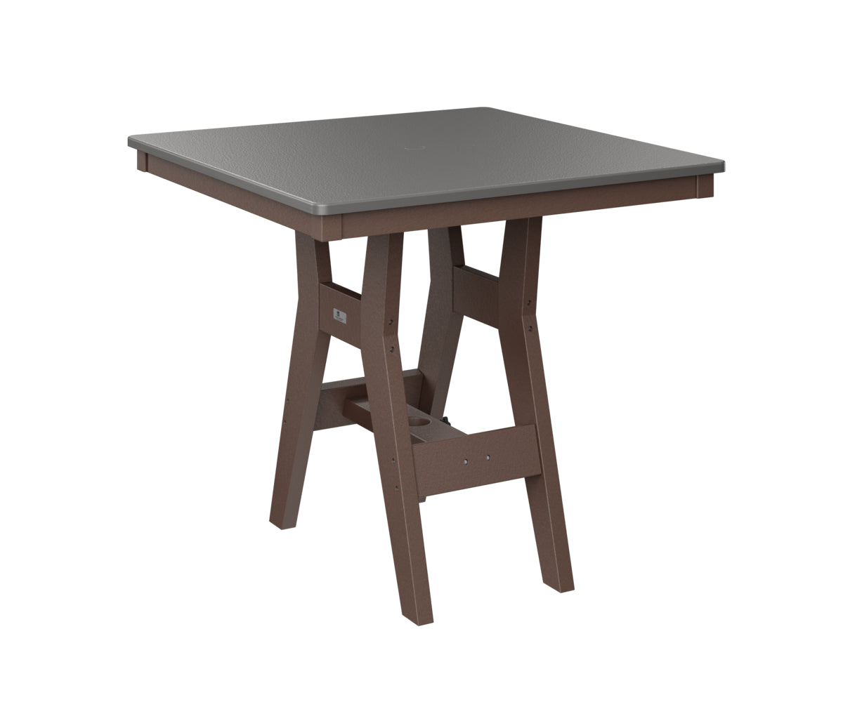 Berlin Gardens Harbor Counter Tables 33" Square Counter Table with Hammered Top
