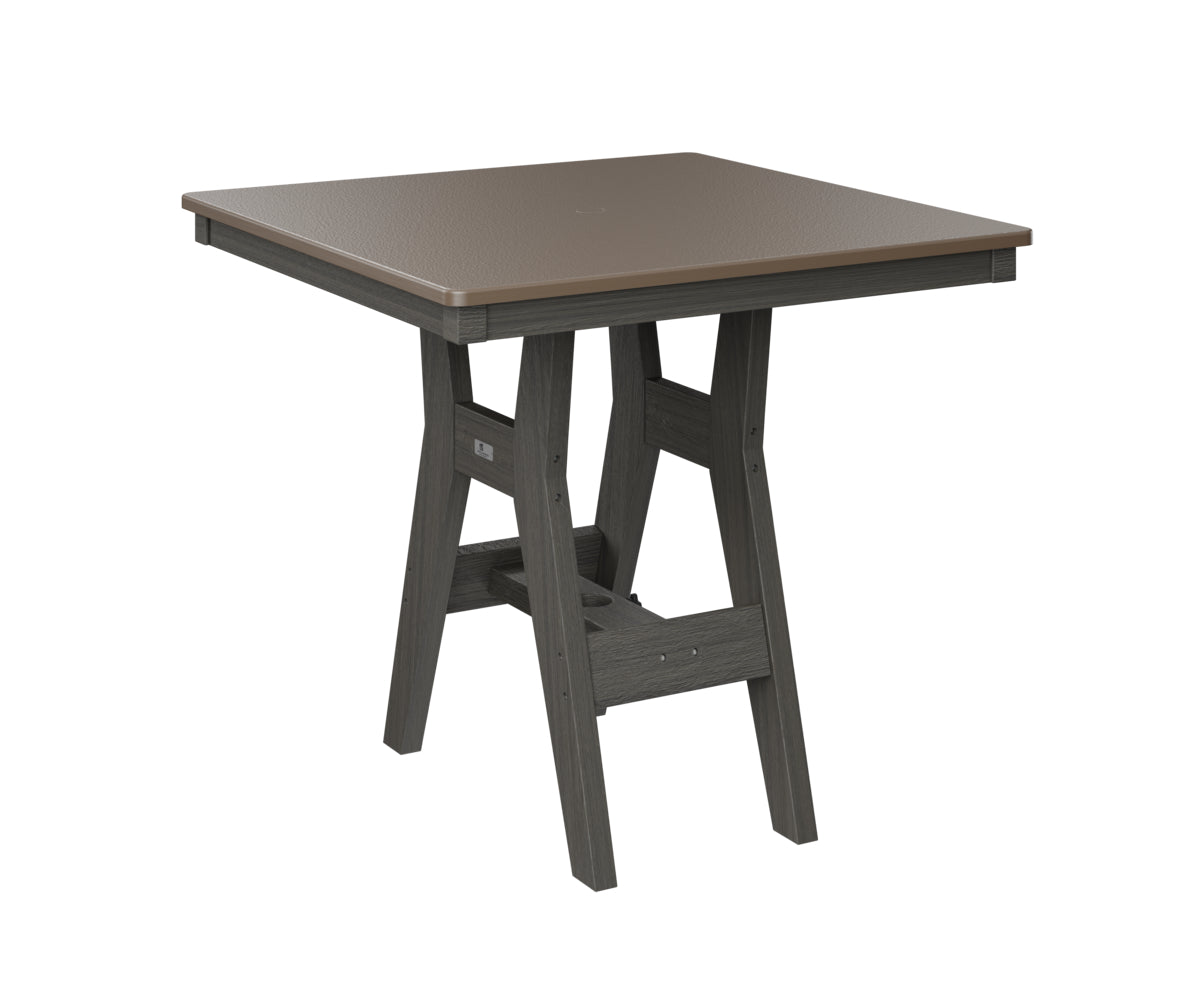 Berlin Gardens Harbor Counter Tables 33" Square Counter Table with Hammered Top