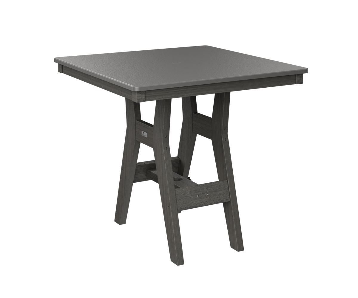 Berlin Gardens Harbor Counter Tables 33" Square Counter Table with Hammered Top
