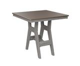 Berlin Gardens Harbor Bar Tables 33" Square Bar Table with Hammered Top