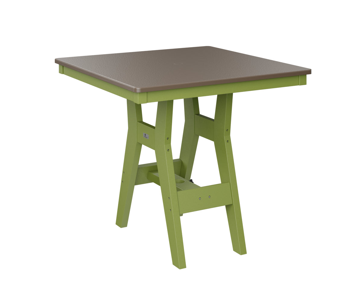 Berlin Gardens Harbor Counter Tables 33" Square Counter Table with Hammered Top