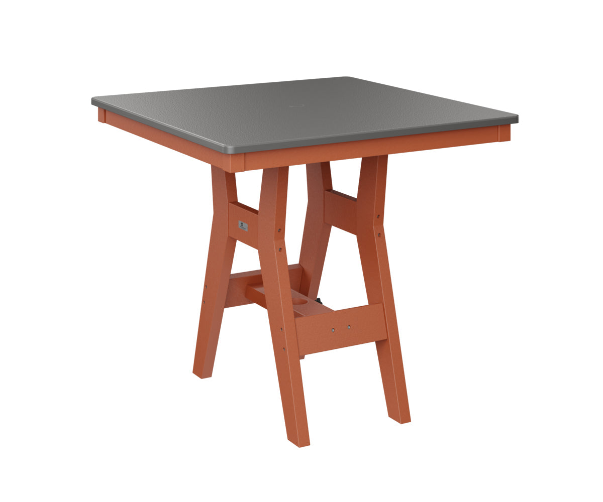 Berlin Gardens Harbor Dining Tables 33" Square Dining Table with Hammered Top