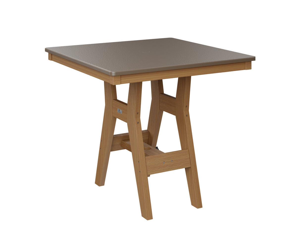 Berlin Gardens Harbor Counter Tables 33" Square Counter Table with Hammered Top