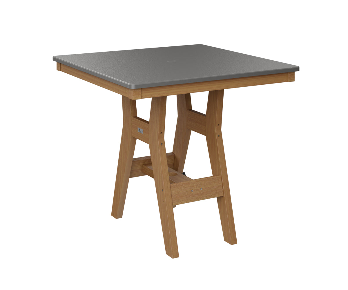 Berlin Gardens Harbor Counter Tables 33" Square Counter Table with Hammered Top