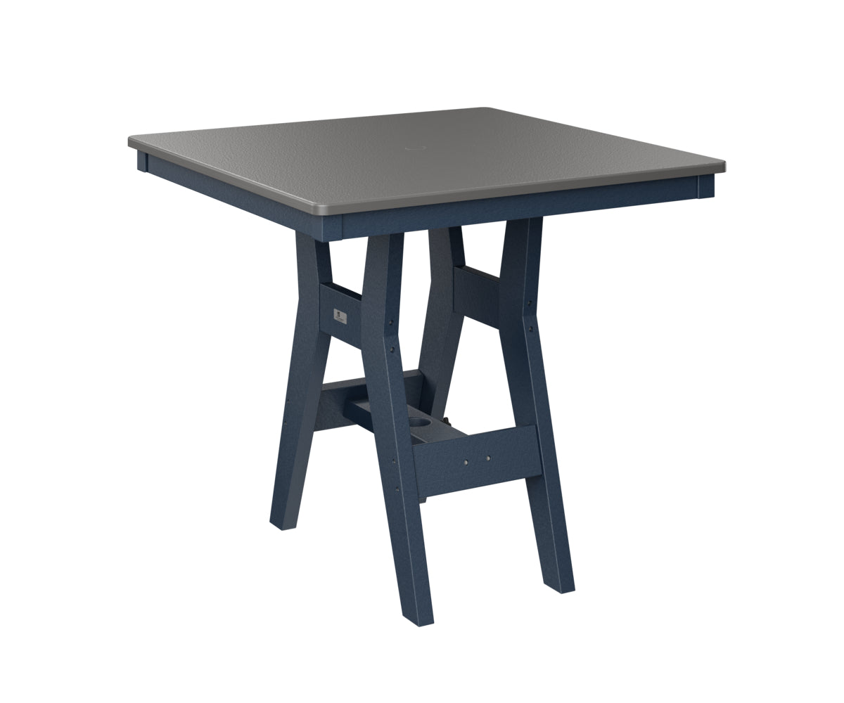 Berlin Gardens Harbor Counter Tables 33" Square Counter Table with Hammered Top