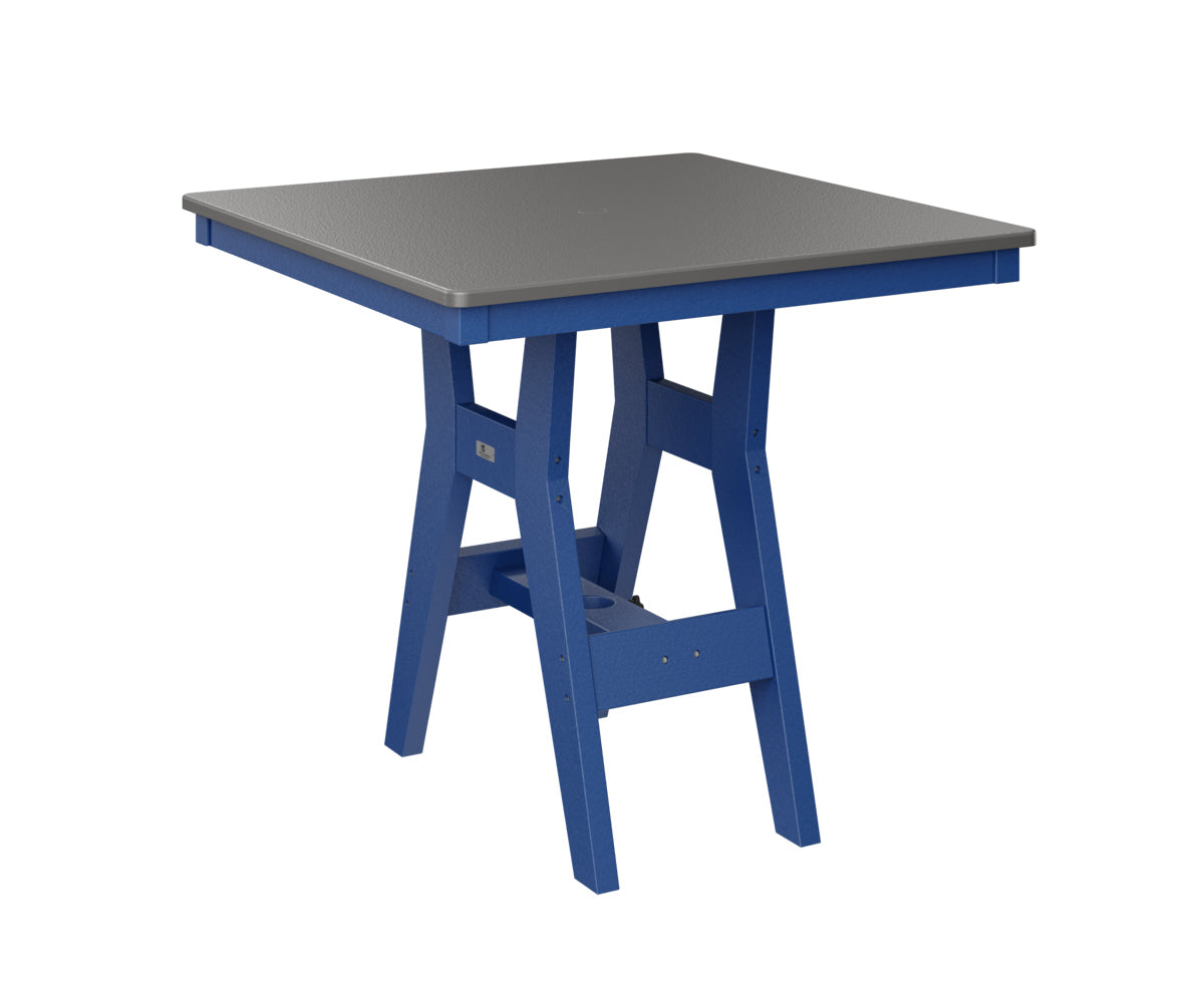Berlin Gardens Harbor Counter Tables 33" Square Counter Table with Hammered Top