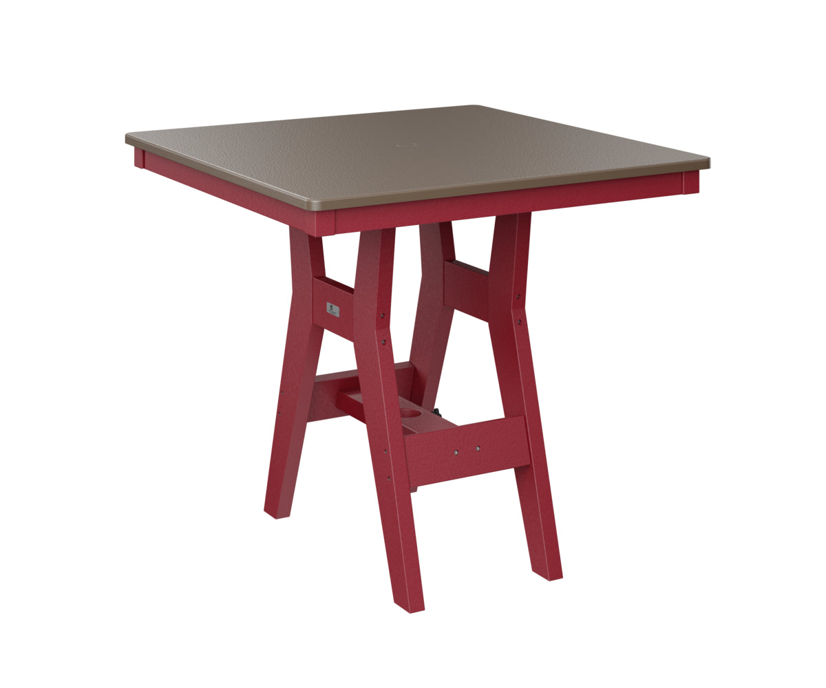 Berlin Gardens Harbor Counter Tables 33" Square Counter Table with Hammered Top
