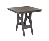 Berlin Gardens Harbor Bar Tables 33" Square Bar Table with Hammered Top