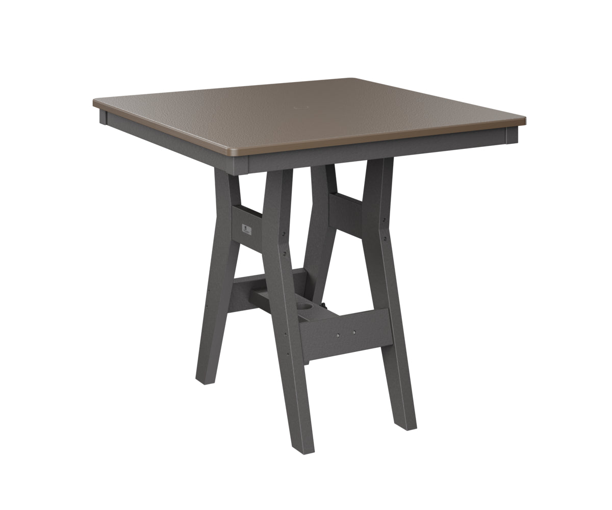 Berlin Gardens Harbor Counter Tables 33" Square Counter Table with Hammered Top