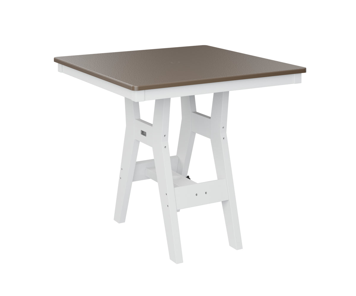 Berlin Gardens Harbor Counter Tables 33" Square Counter Table with Hammered Top
