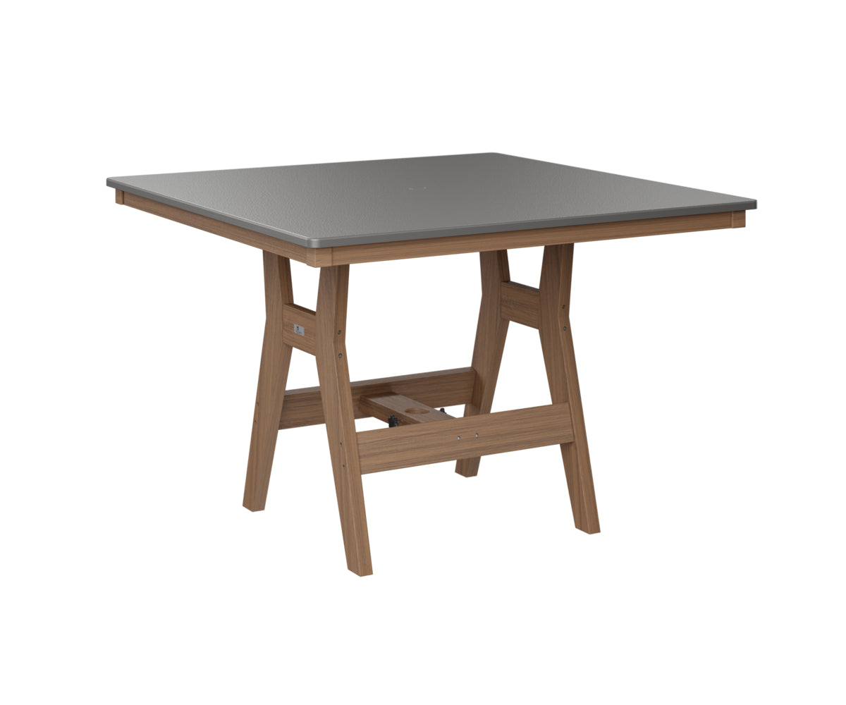 Berlin Gardens Harbor Counter Tables 44" Square Counter Table with Hammered Top