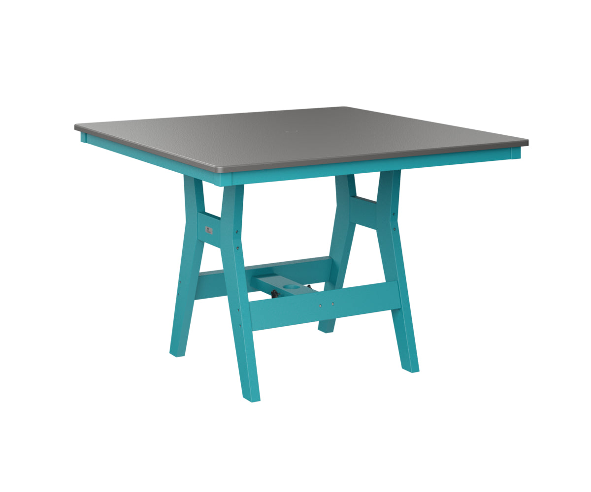 Berlin Gardens Harbor Counter Tables 44" Square Counter Table with Hammered Top